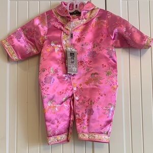 Chinese One-Piece Pink Traditional Baby Suit